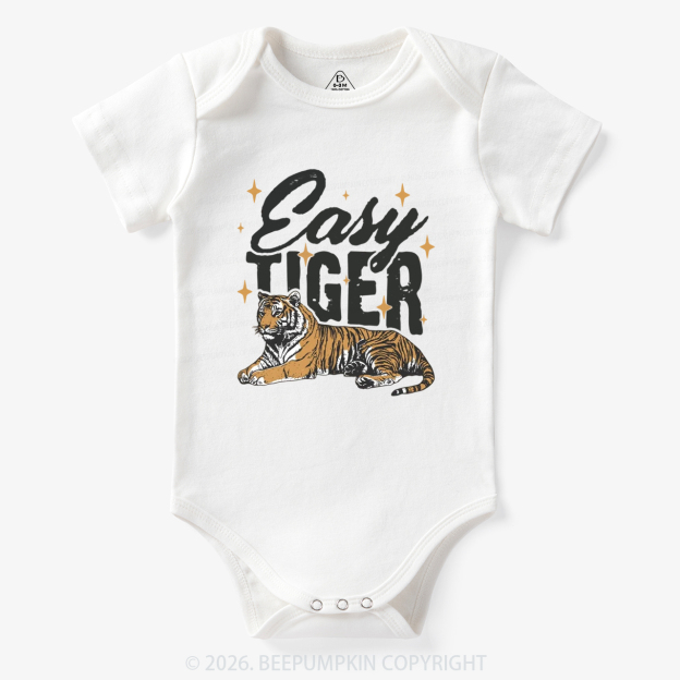 Retro Easy Tiger Funny Animal Bodysuit