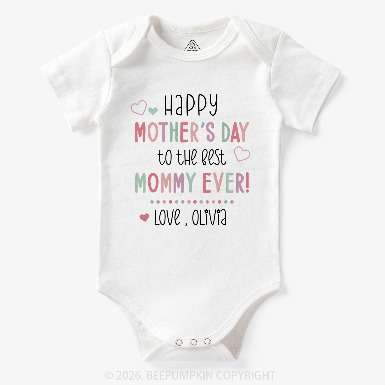 Personalized Best Mom Ever Mother's Day Bodysuit