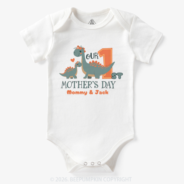 Personalized Funny Dinosaur Mother's Day Bodysuit