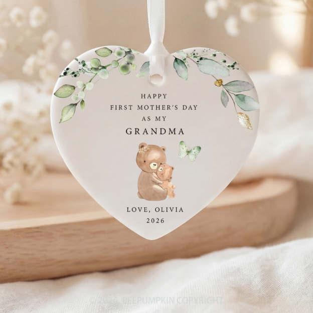 Personalized Bear First Mother's Day Gift Ornament Beepumpkin