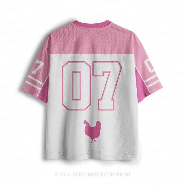 Guess What Chicken Butt Pink Toddler&Kid's Sport Jersey