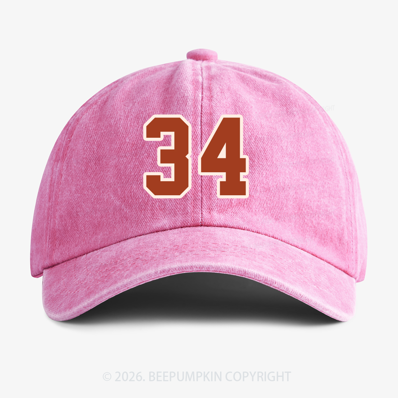 Personalized Number Washed Baseball Cap For Kids