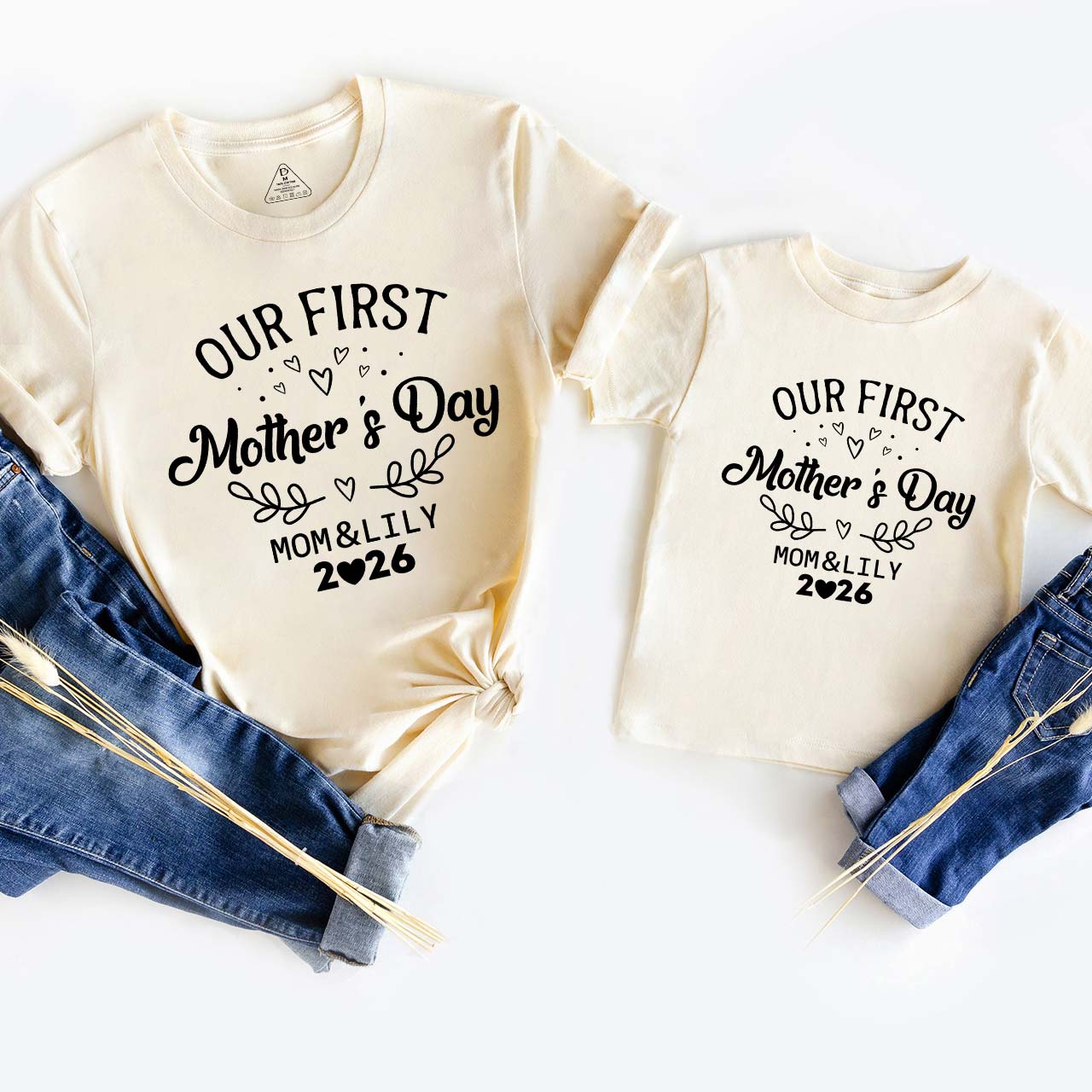 Personalised Our First Mother's Day T-Shirts For Mom&Me