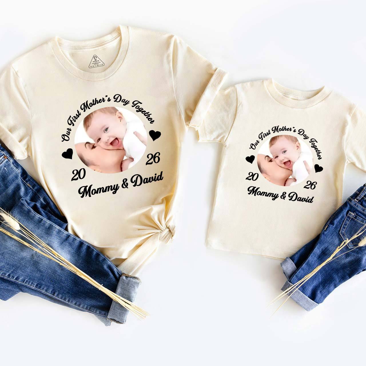 Our First Mother's Day Together With Photos Matching T-Shirts