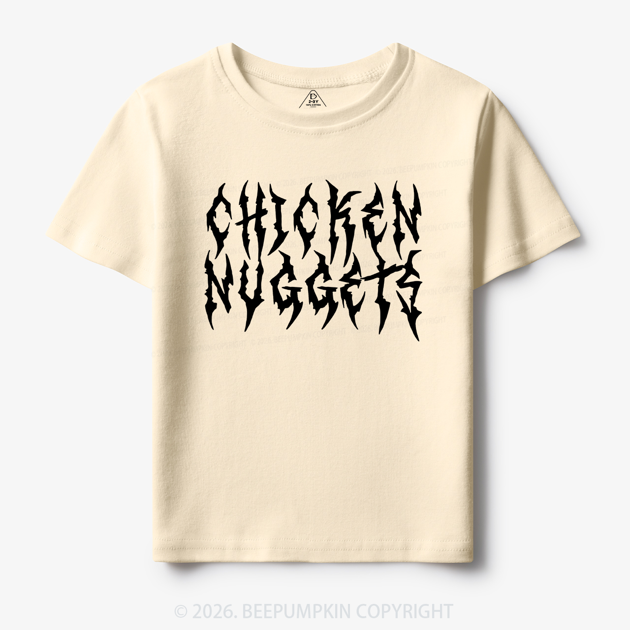 Chicken Nuggets Heavy Metal Font Toddler&Kid's Tees
