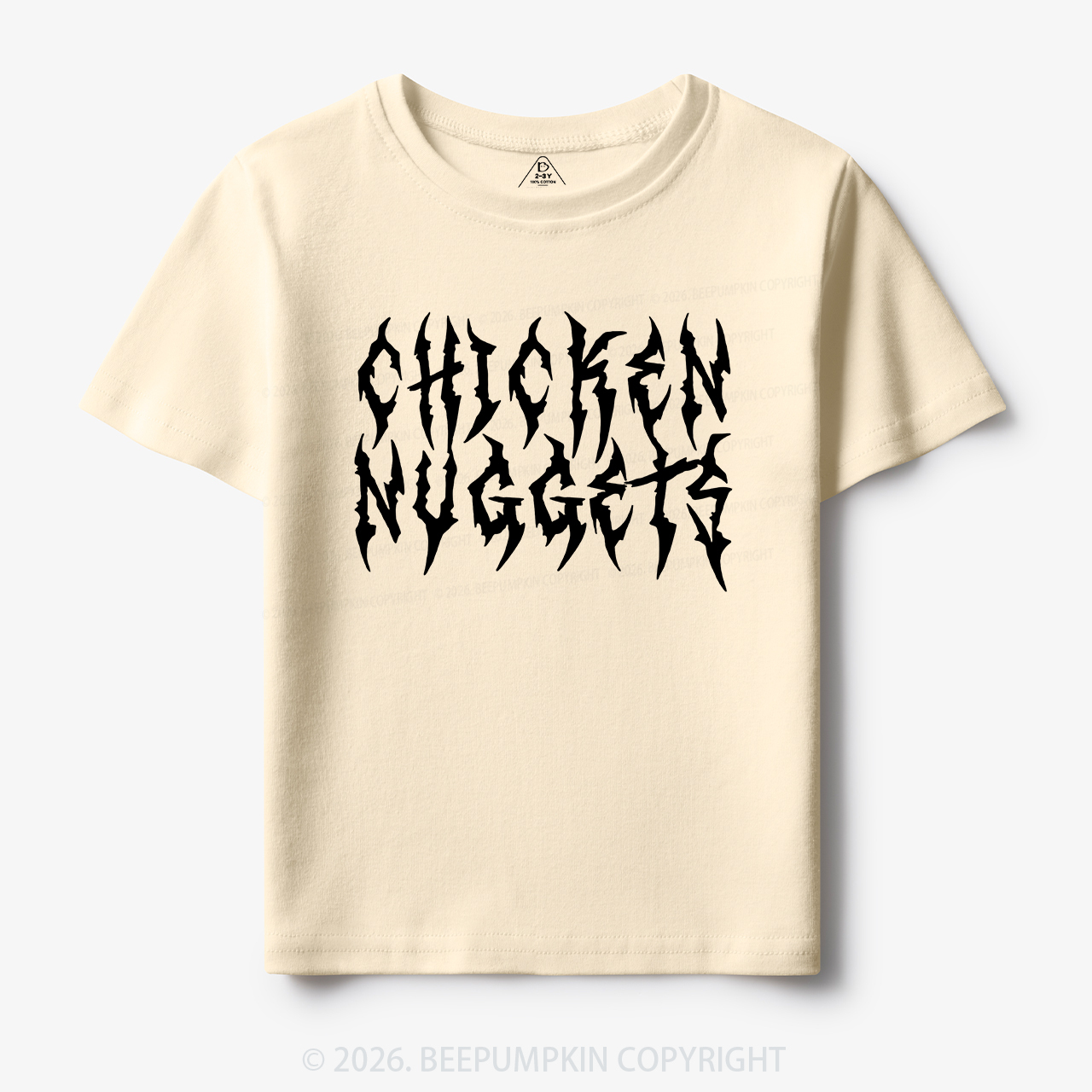 Chicken Nuggets Heavy Metal Font Toddler&Kid's Tees