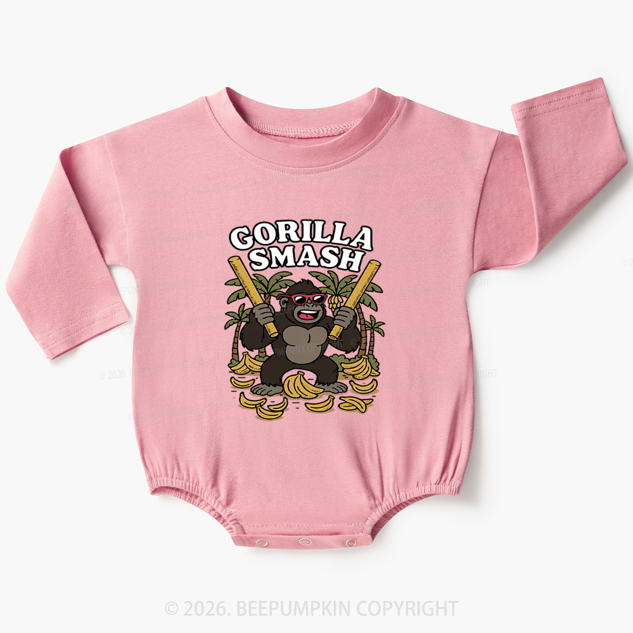 Funny Dance Gorilla Baby Bubble Romper