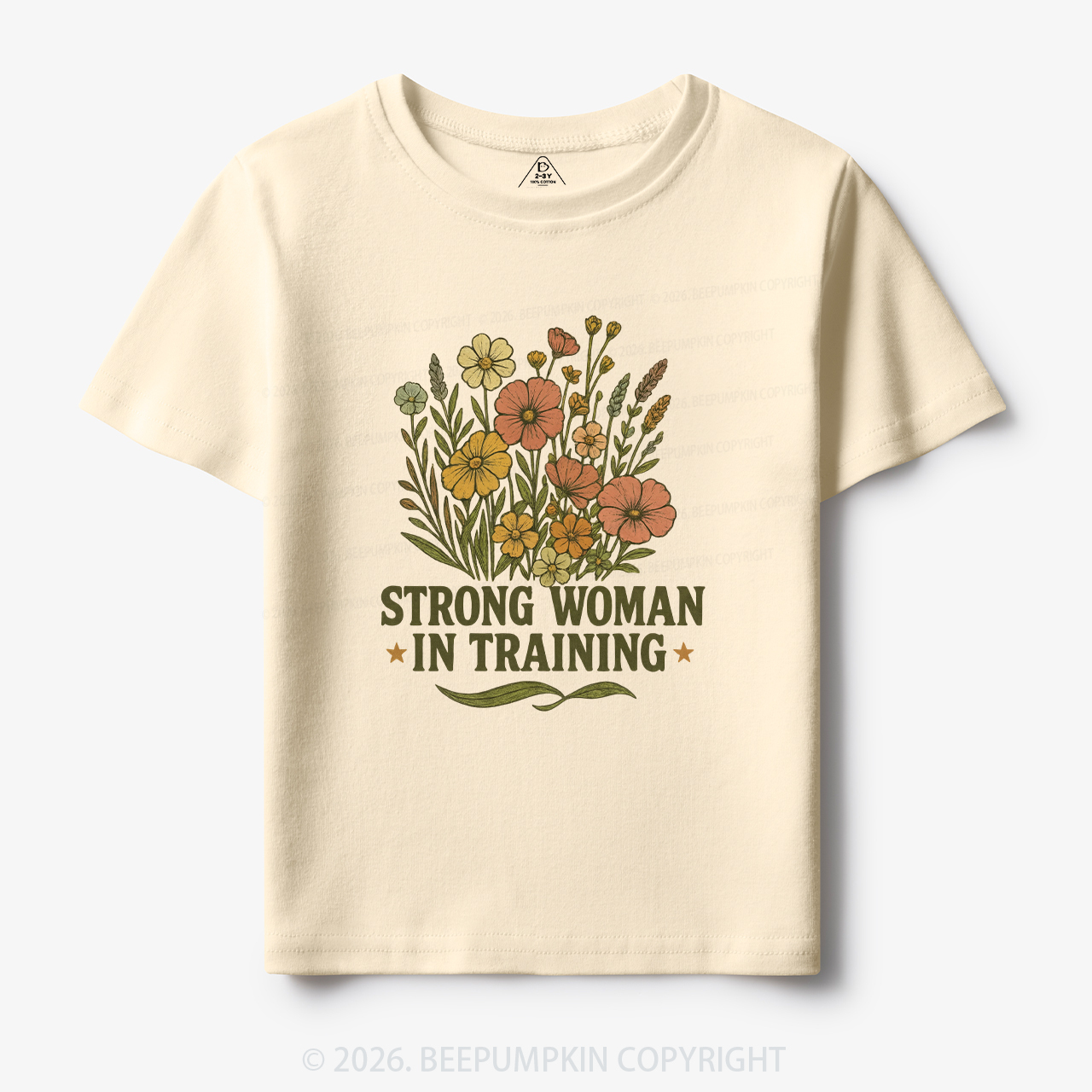 Strong Woman In Training Floral Toddler&Kid's Tees