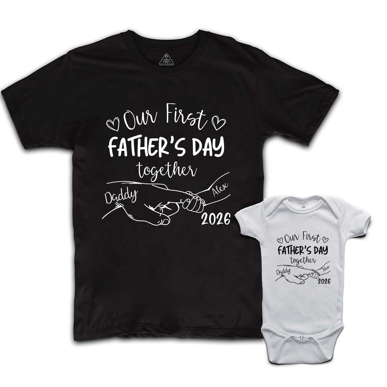 Personalized Our First Fathers Day Dad&Me Matching Shirts
