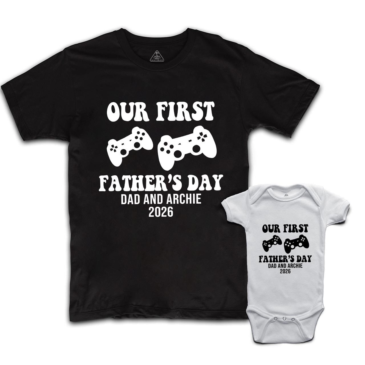 Personalized Our First Father's Day Dad&Me Matching T-Shirts