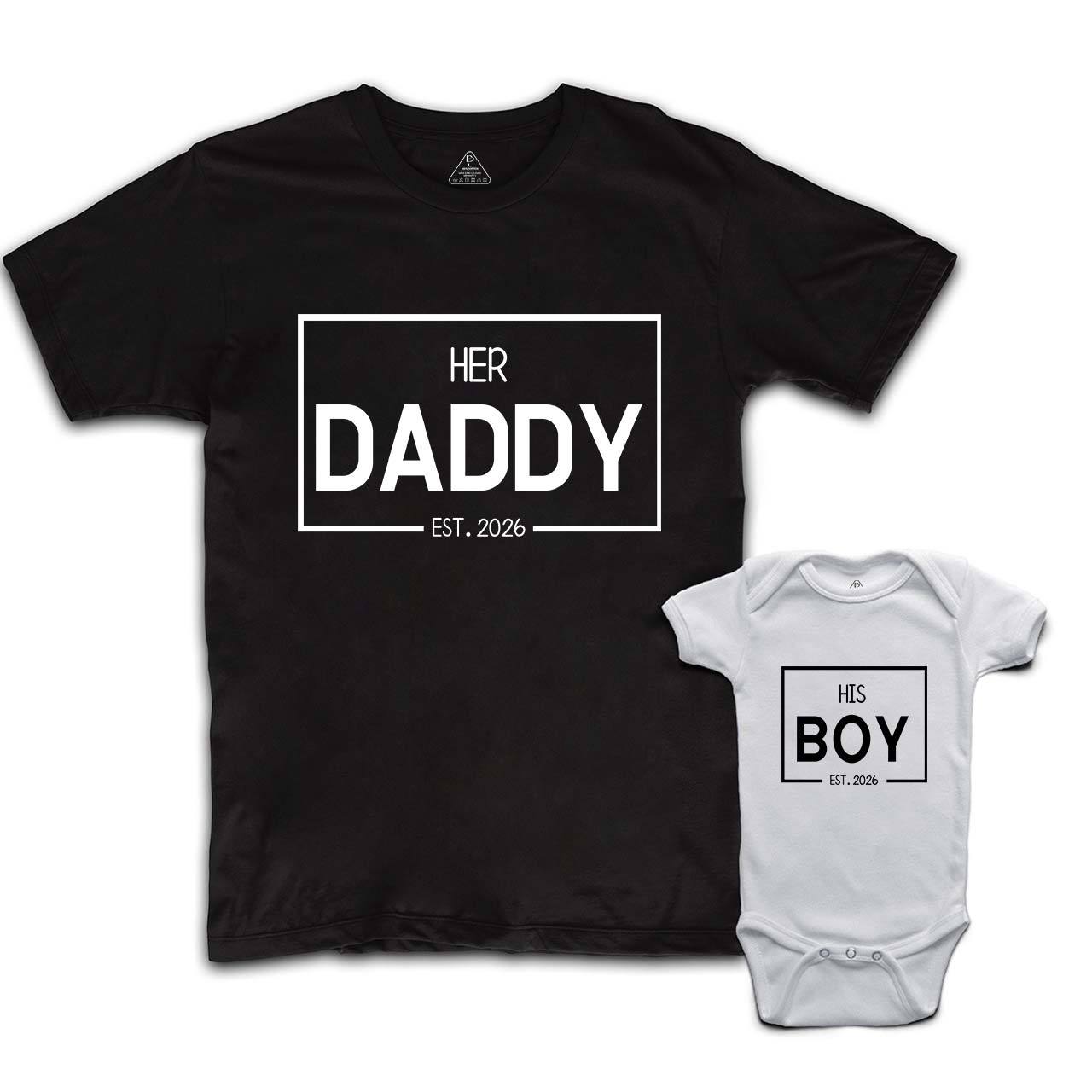 Daddy Boy Girl T-Shirts For Dad And Me