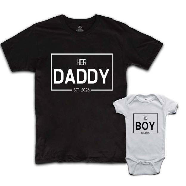 Daddy Boy Girl T-Shirts For Dad And Me