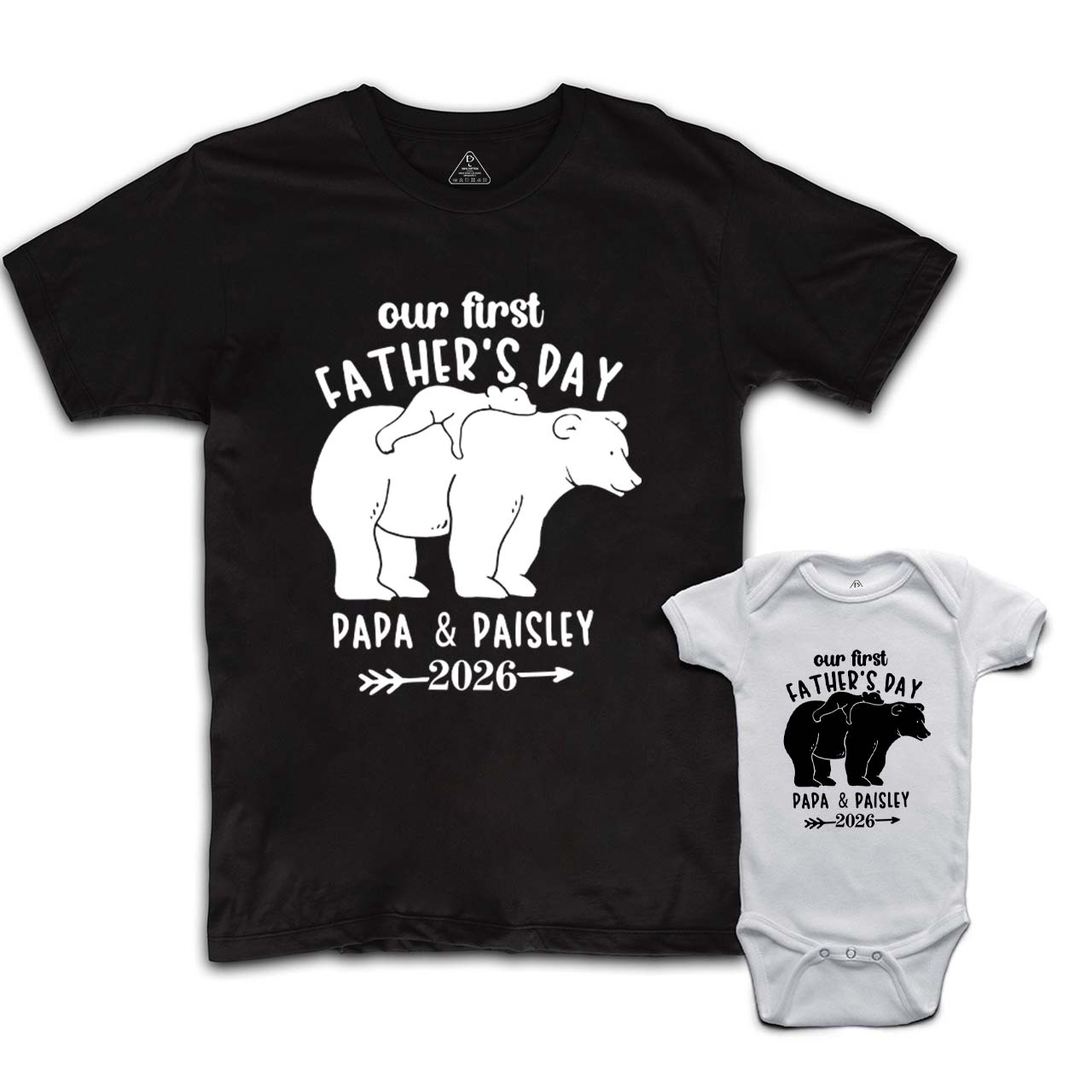 First Dad and me Gift-Dad Bear With Baby Bear Shirts