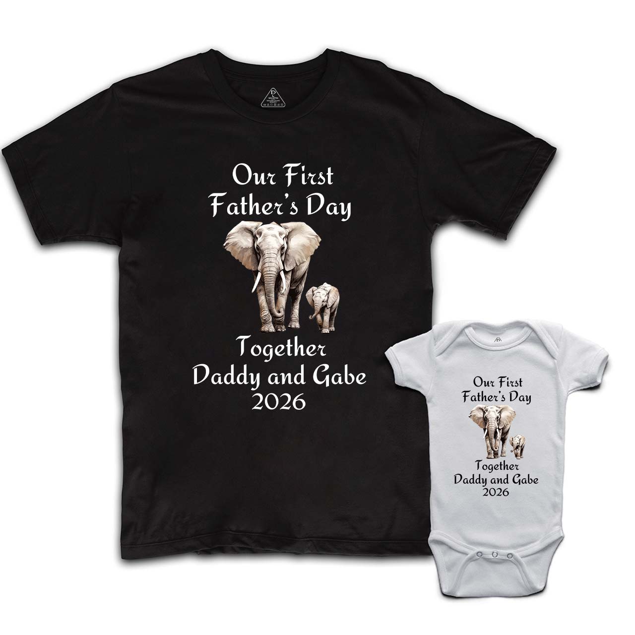 Custom Our First Father's Day Together Daddy And Me Matching Shirt