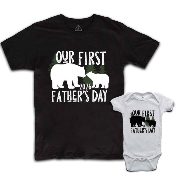 Big Bear First Father's Day Together Daddy And Me Matching Shirt