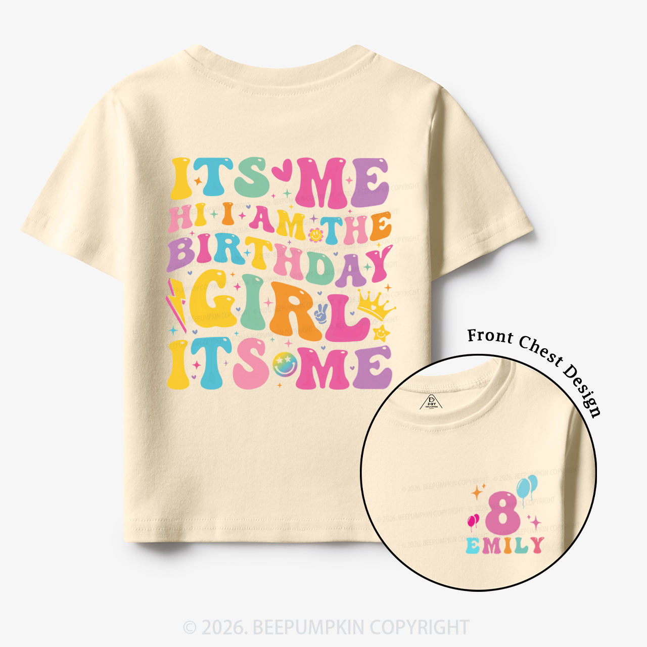 Personalized Birthday It's Me Hi Toddler&Kid's Tees