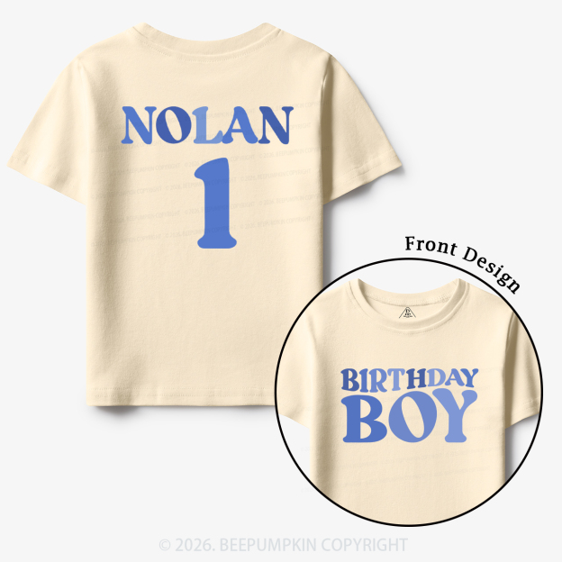 Personalized Name Birthday Boy Toddler&Kid's Tees