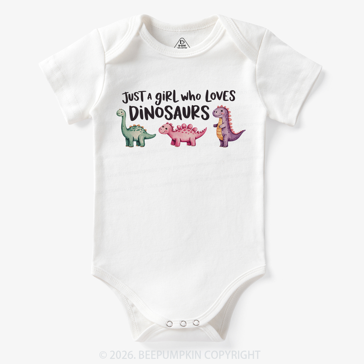 Just A Girl Who Loves Dinosaurs Bodysuit