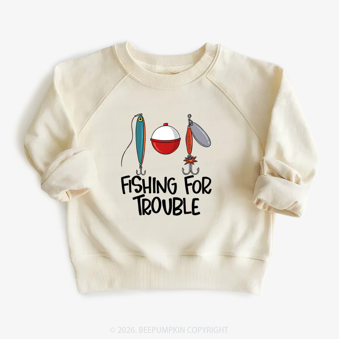 Fishing For Trouble Kid's Sweatshirt
