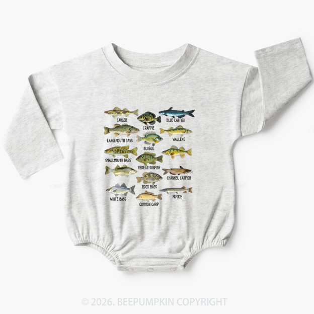 North American Fish Baby Bubble Romper