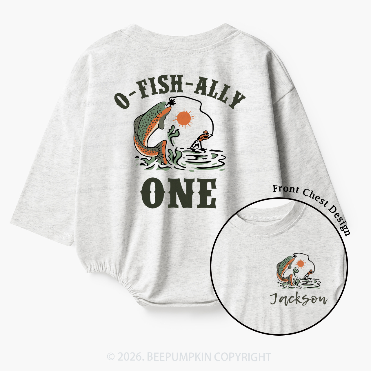 Personalized O-Fish-Ally One Birthday Party Baby Bubble Romper