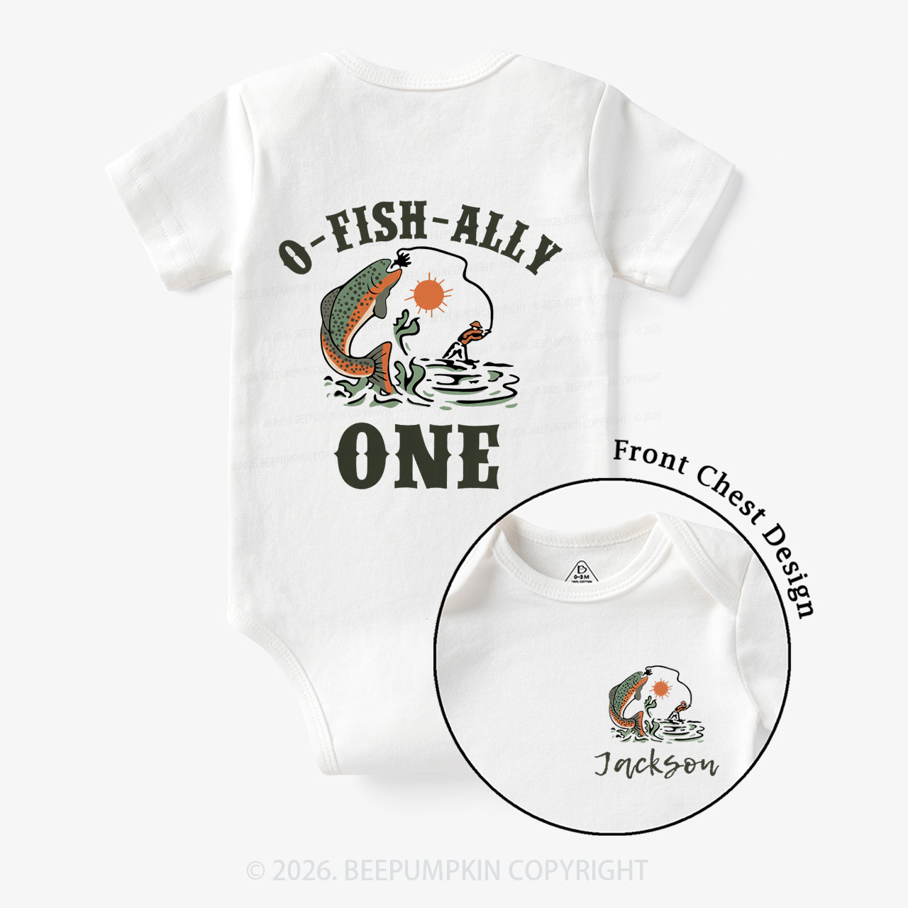 Personalized O-Fish-Ally One Birthday Party Bodysuit