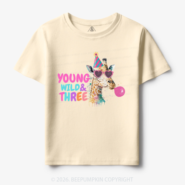 Young Wild Birthday Safari Zoo Toddler&Kid's Tees