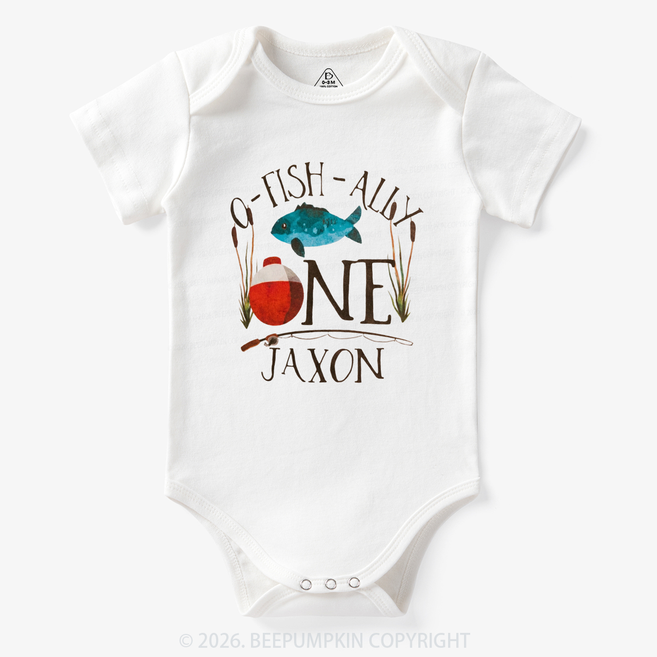 Personalized O-Fish-Ally Fish Birthday Bodysuit