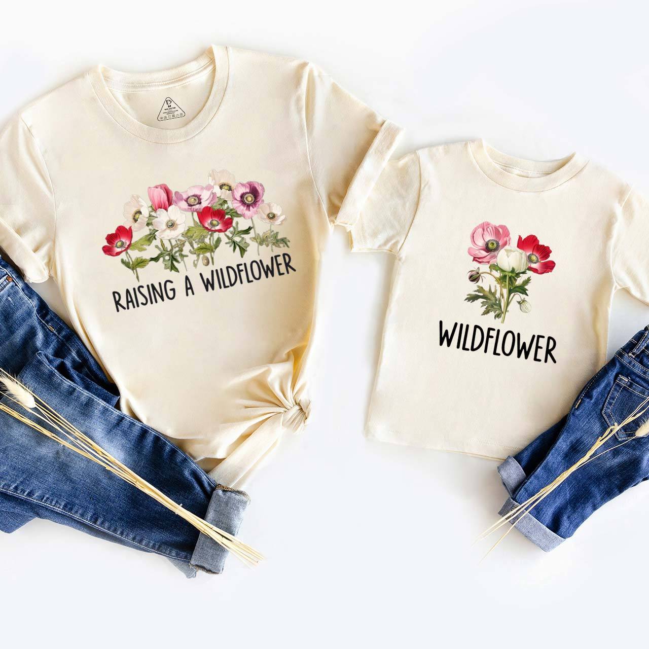 Raising A Wildflower Bloom Together Mom&Me Matching T-Shirts