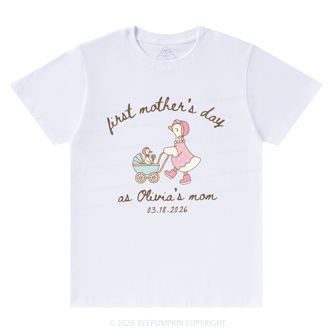 Personalized Goose Mama First Mother's Day T-Shirts