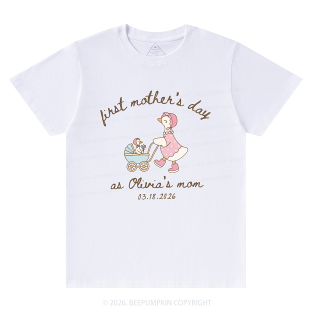 Personalized Goose Mama First Mother's Day T-Shirts