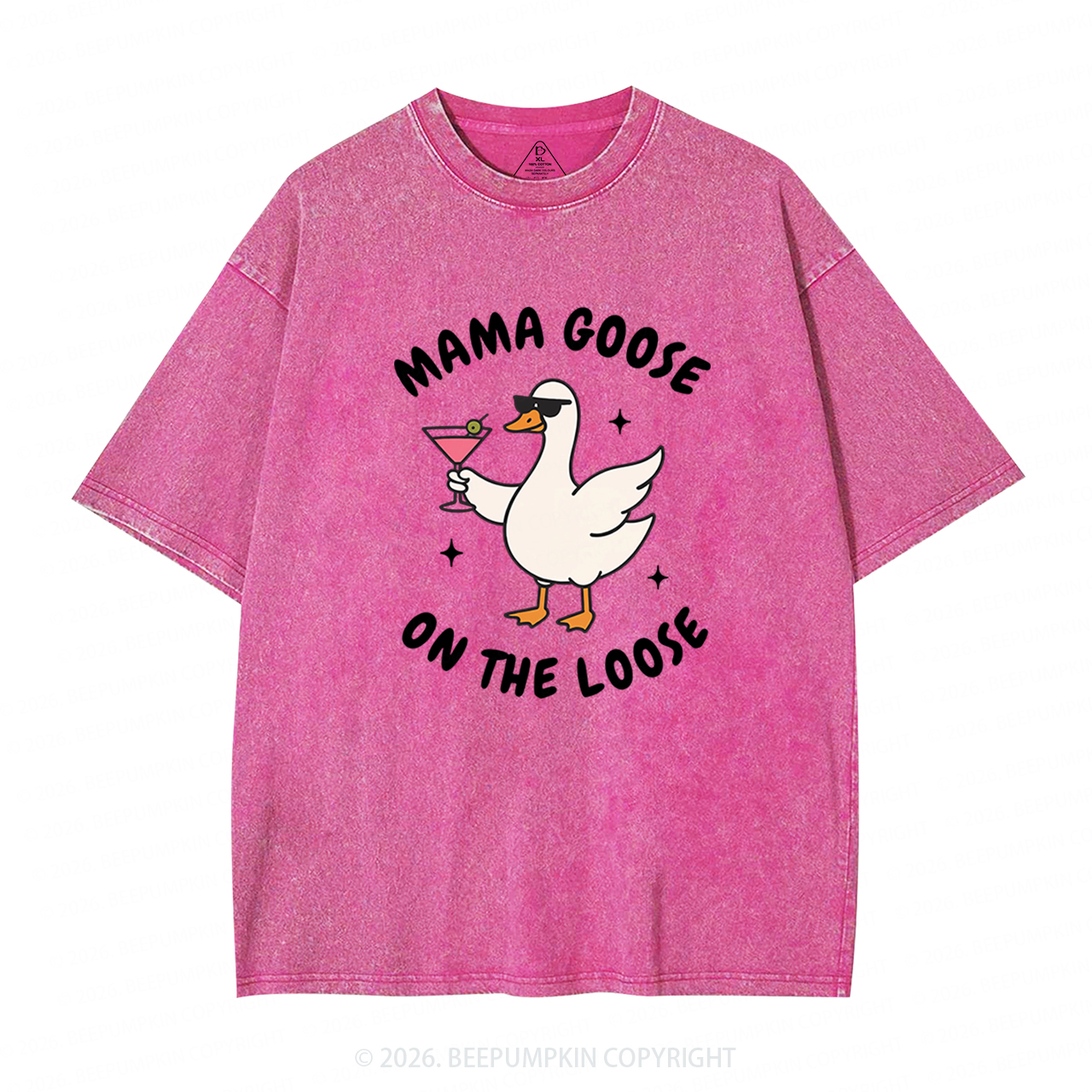 Mama Goose On the Loose Adult Washed T-Shirts