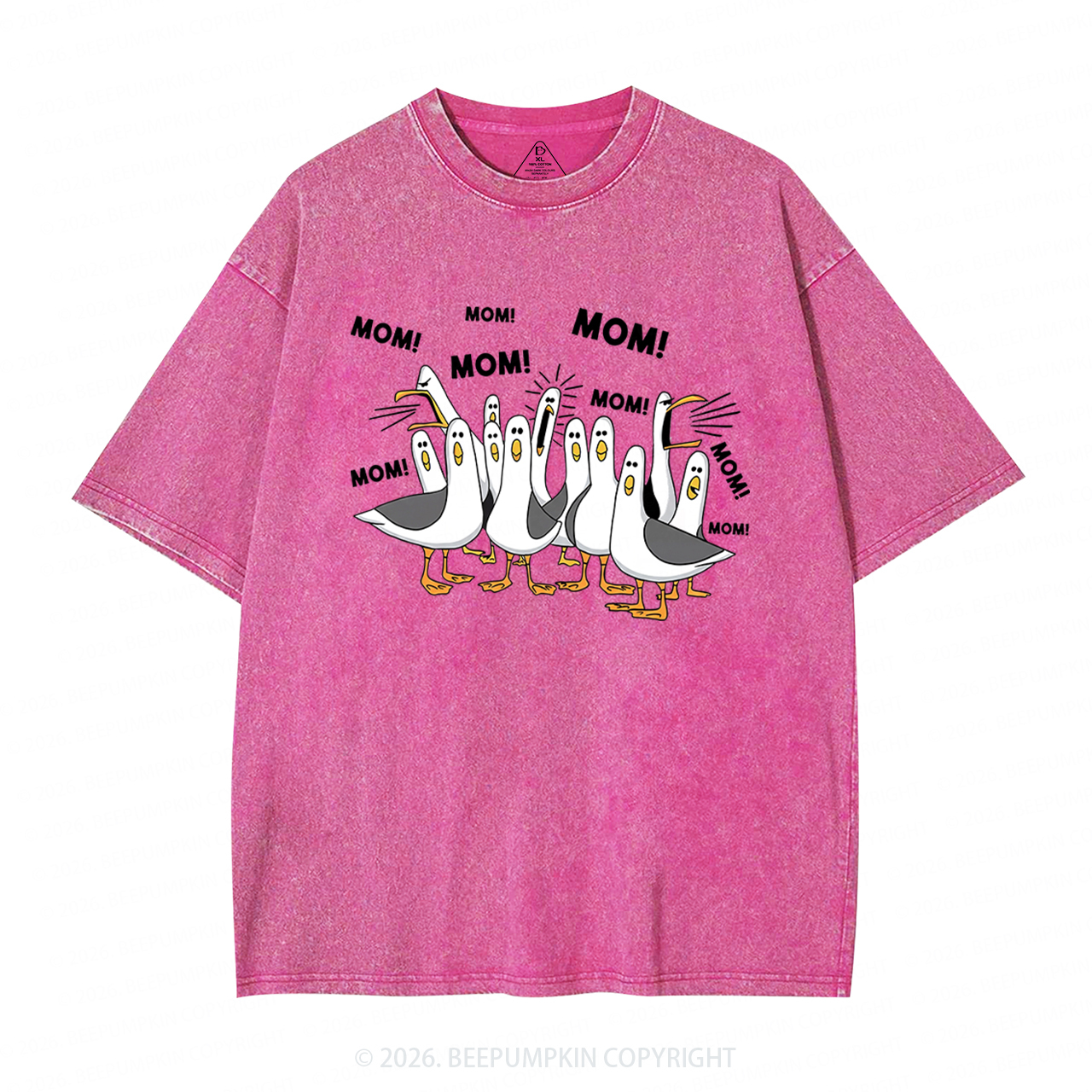 Seagulls Mom Adult Washed T-Shirts