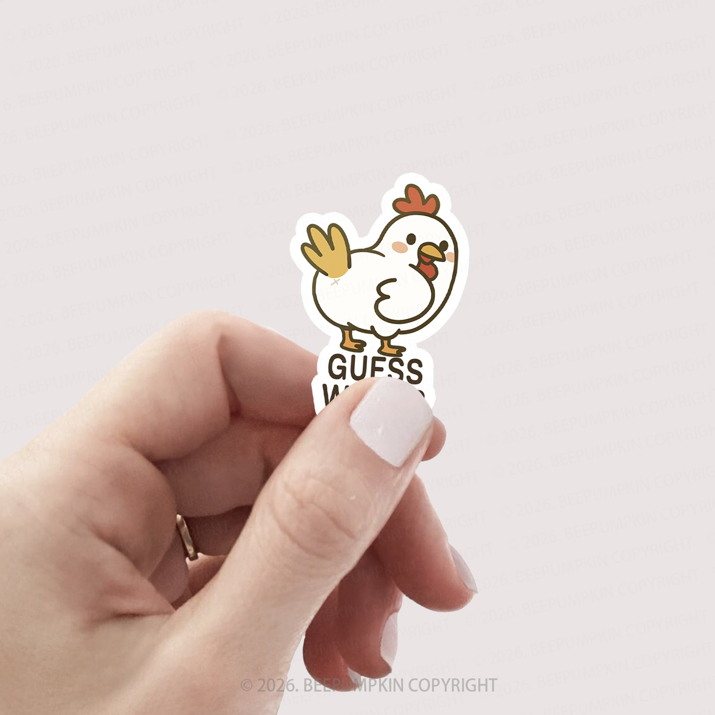 Guess What Chicken Funny Butt Joke Gift Stickers