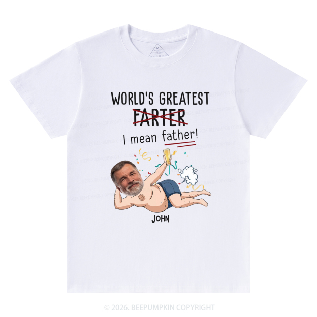 Personalized Photo Gift World's Greatest Farter T-Shirts