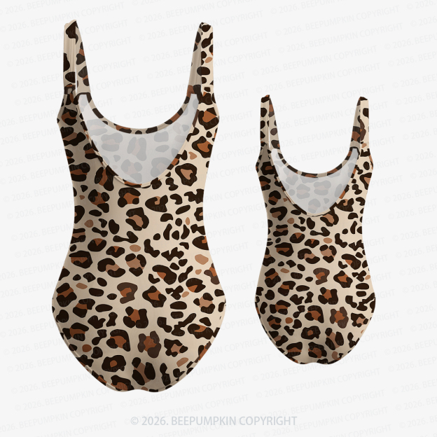 Chic Cheetah Mom&Me Halter Tie Swimsuit