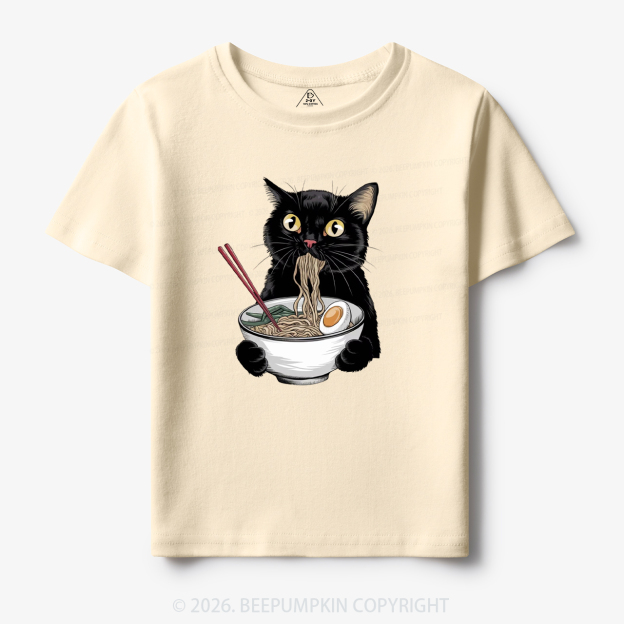 Ramen Black Cat Toddler&Kid's Tees