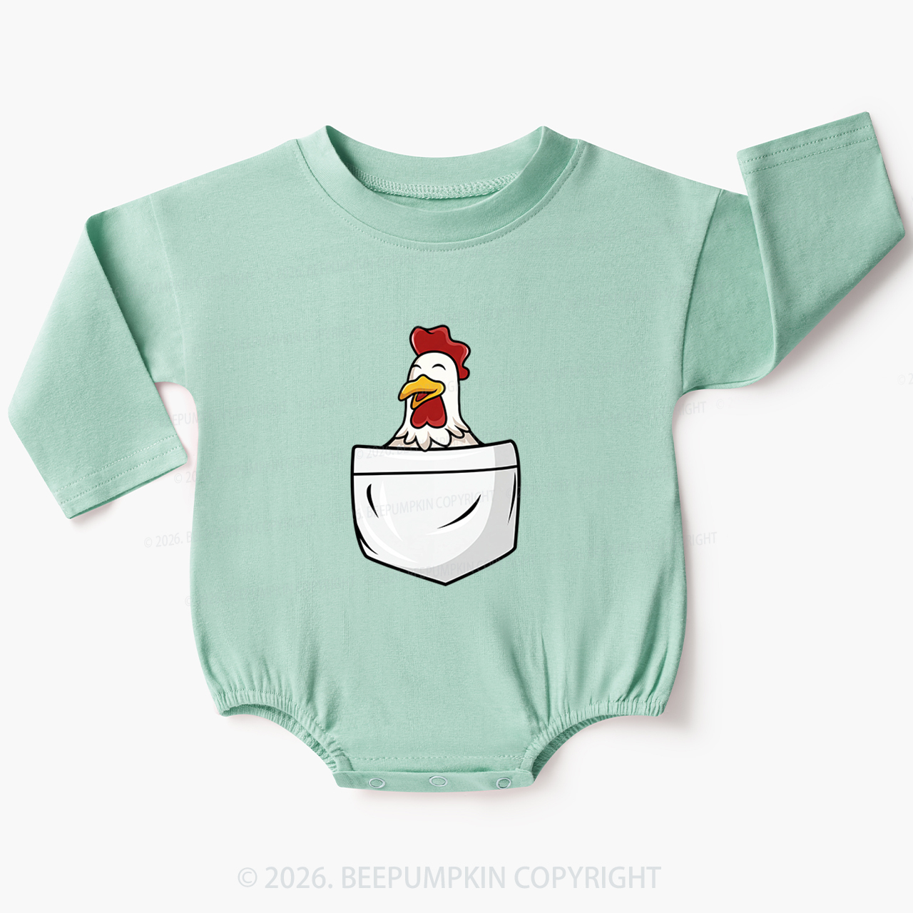 Pocket Chicken Baby Bubble Romper