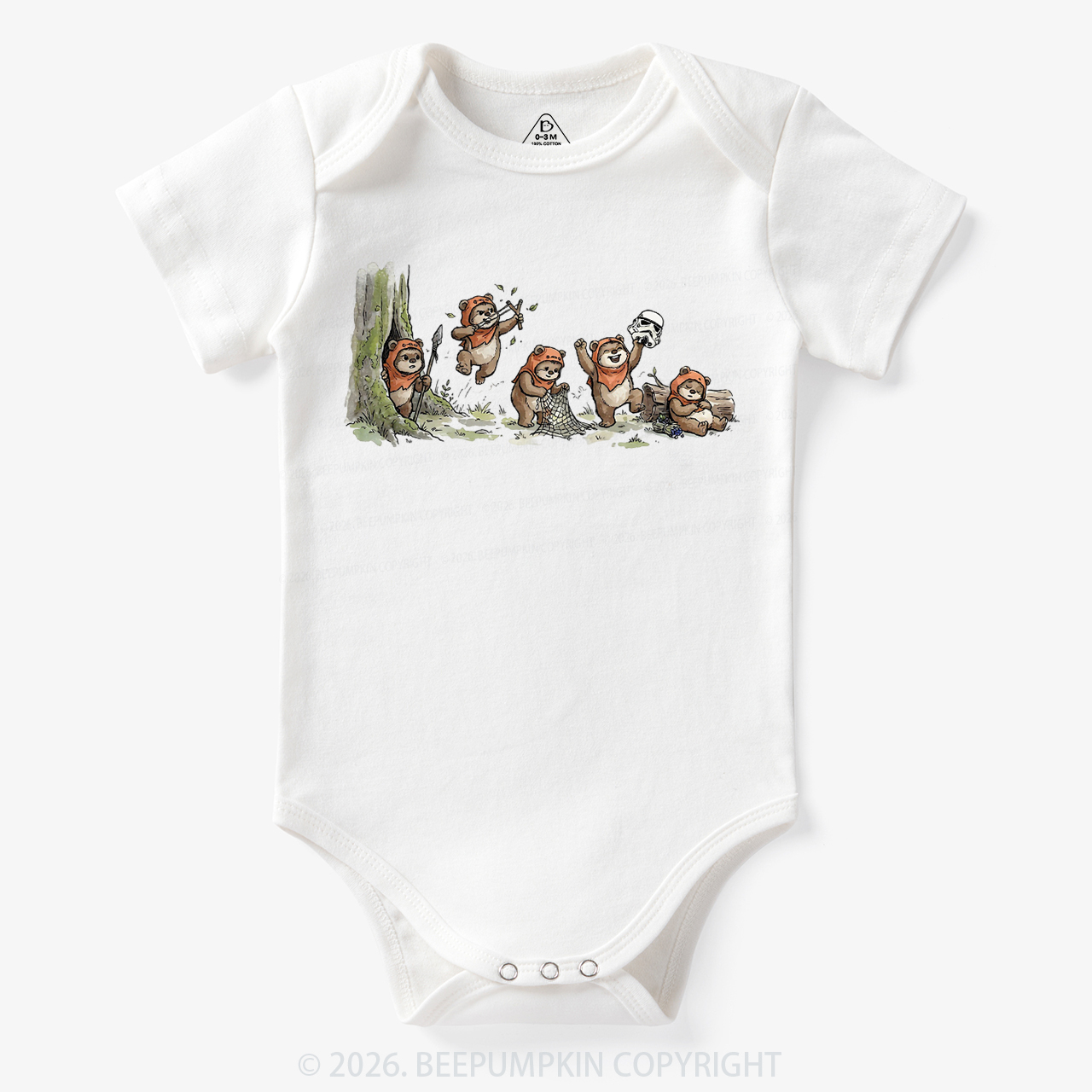 Vintage Galaxy Cute Bear Bodysuit