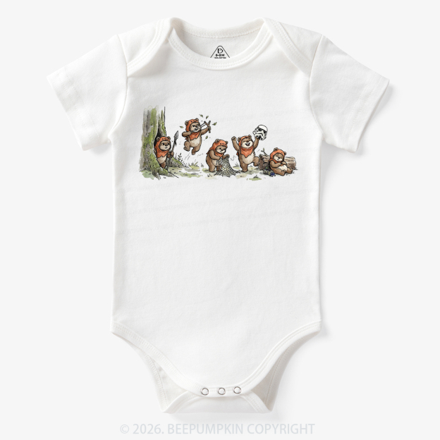 Vintage Galaxy Cute Bear Bodysuit