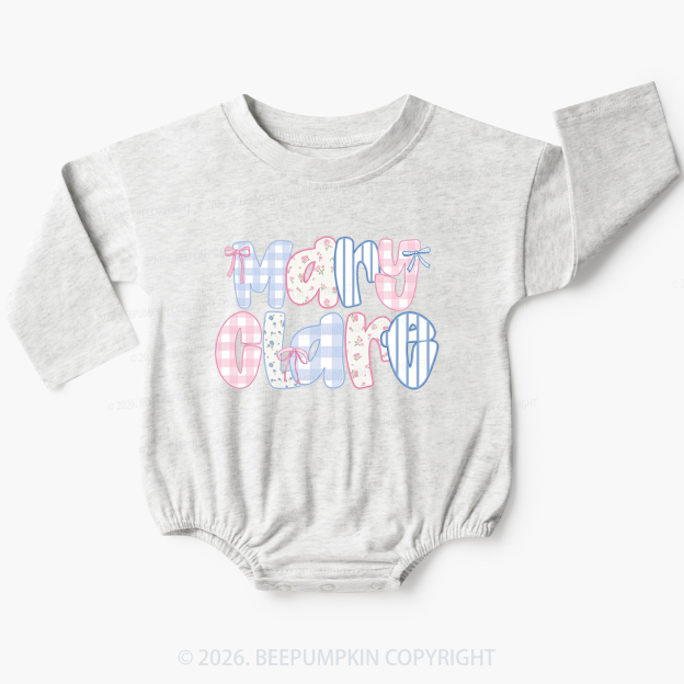 Personalized Name Candy Letters Baby Bubble Romper