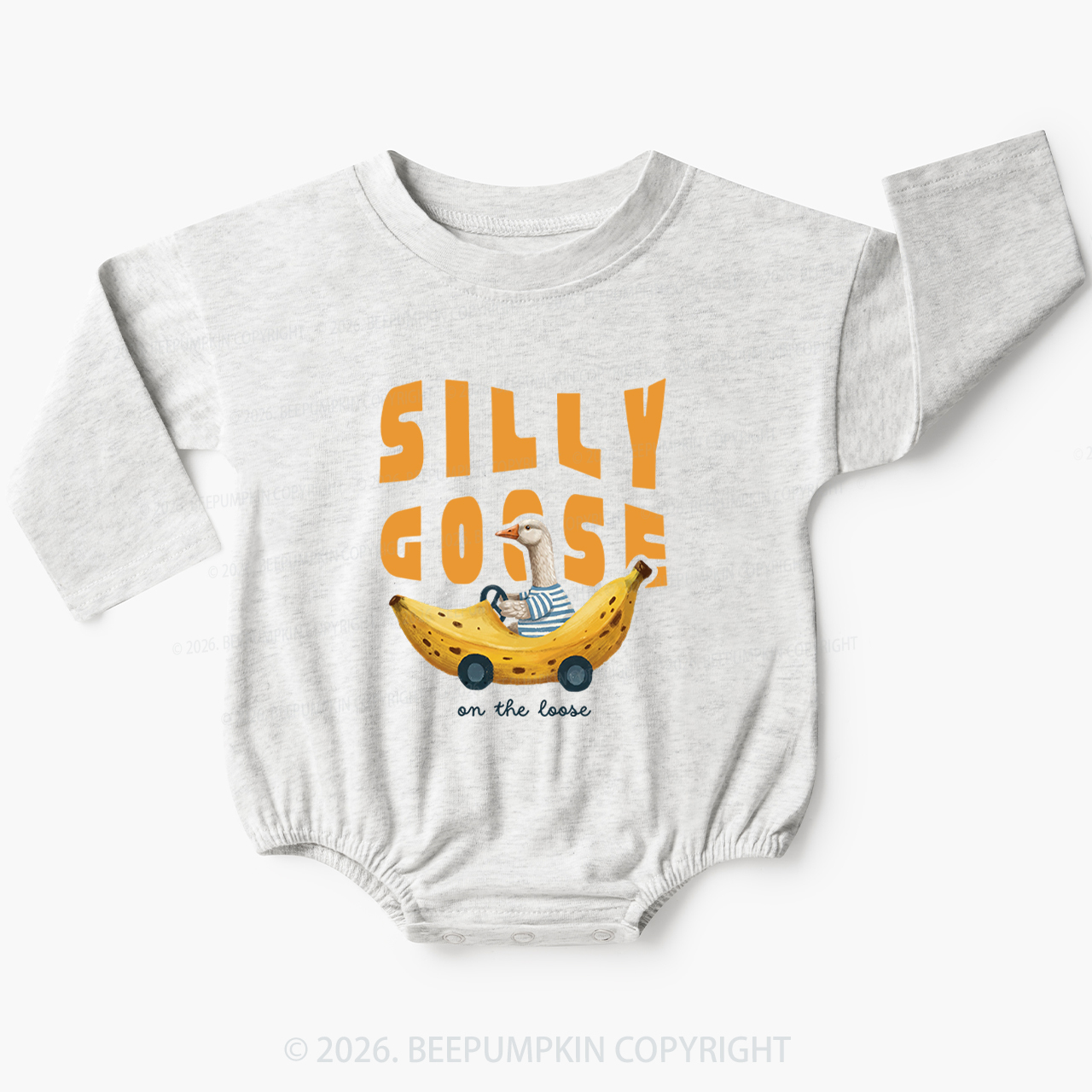 Silly Banana Goose On The Loose Funny Baby Bubble Romper