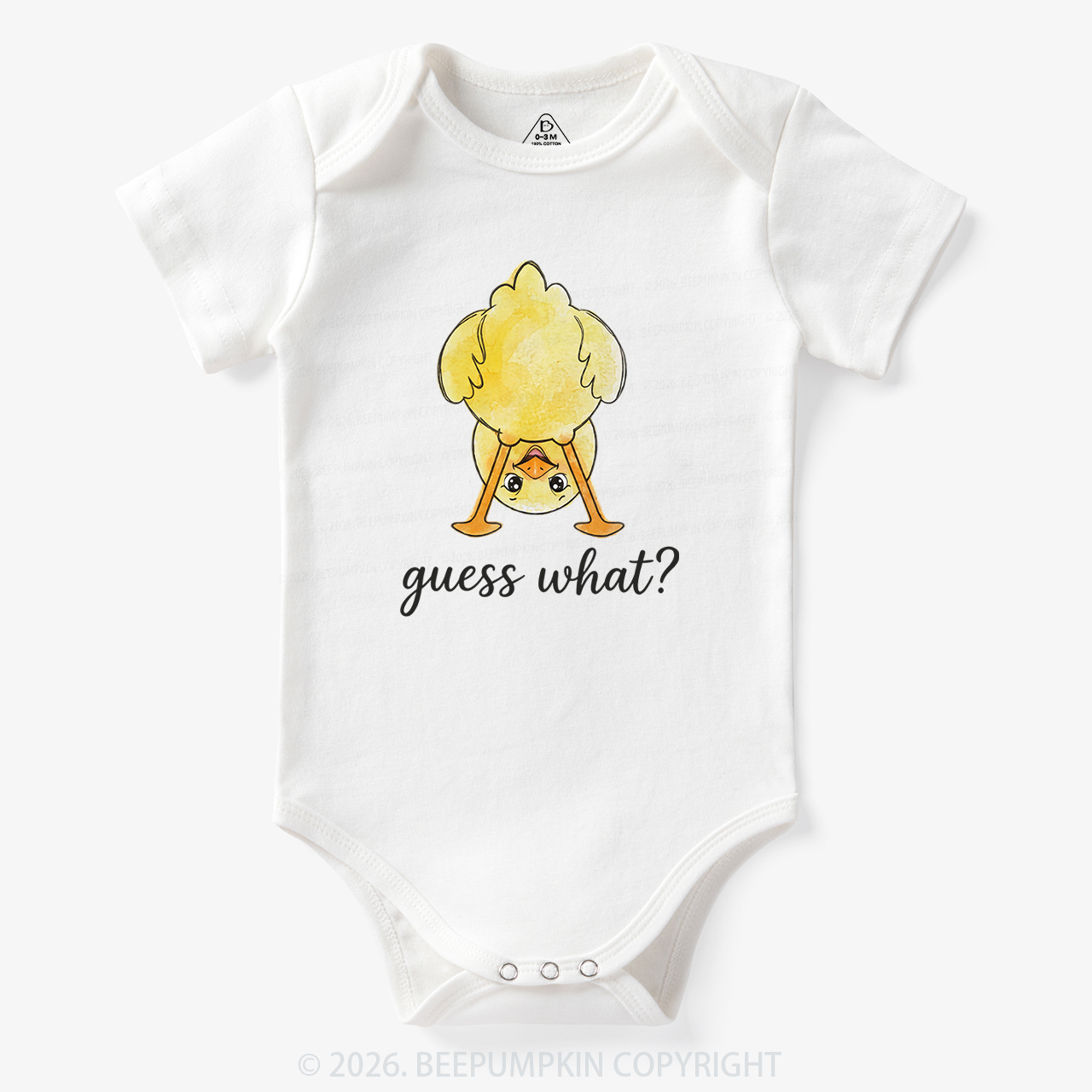 Guess What Chicken Butt Cute Funny Animal Bodysuit