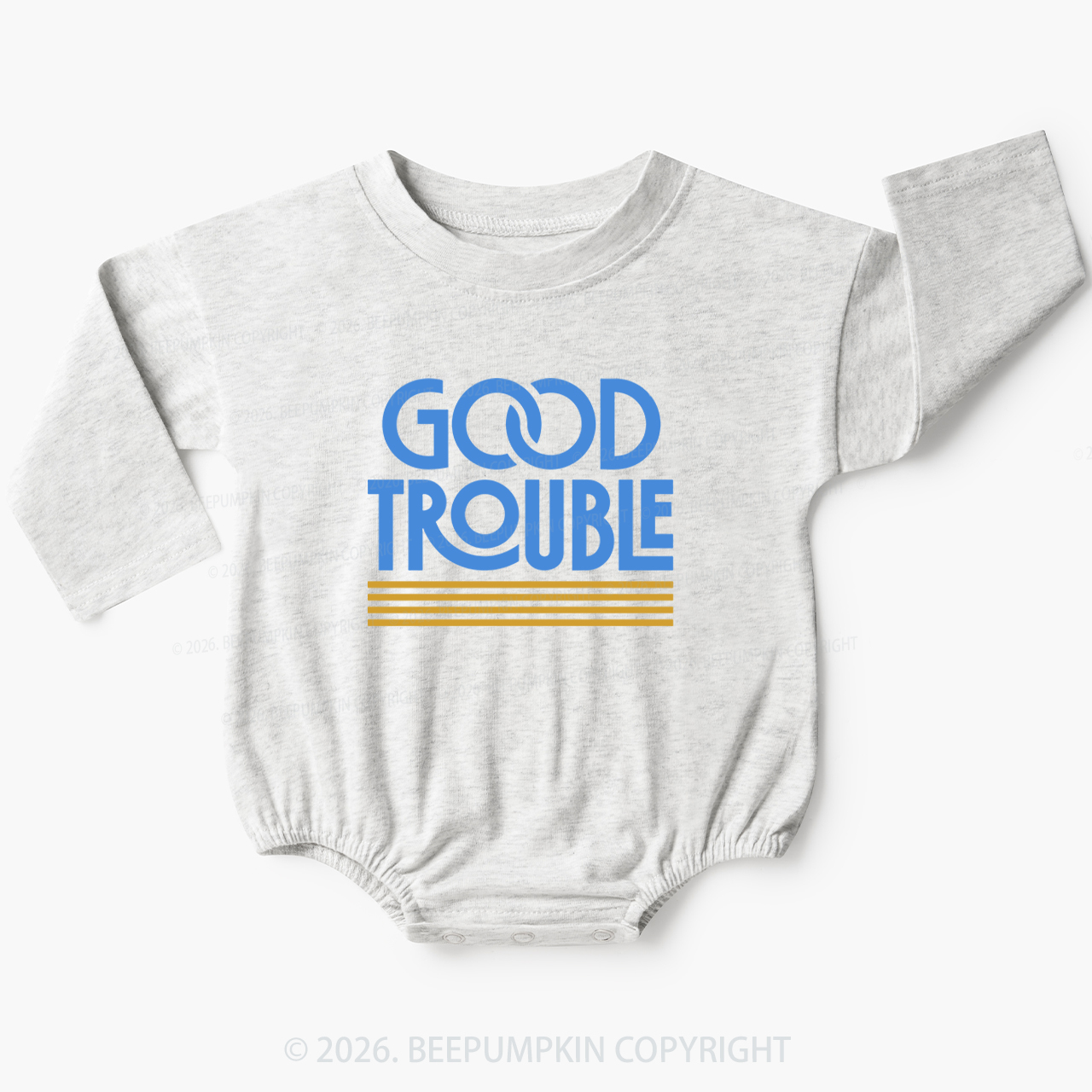 Good Trouble Retro Baby Bubble Romper