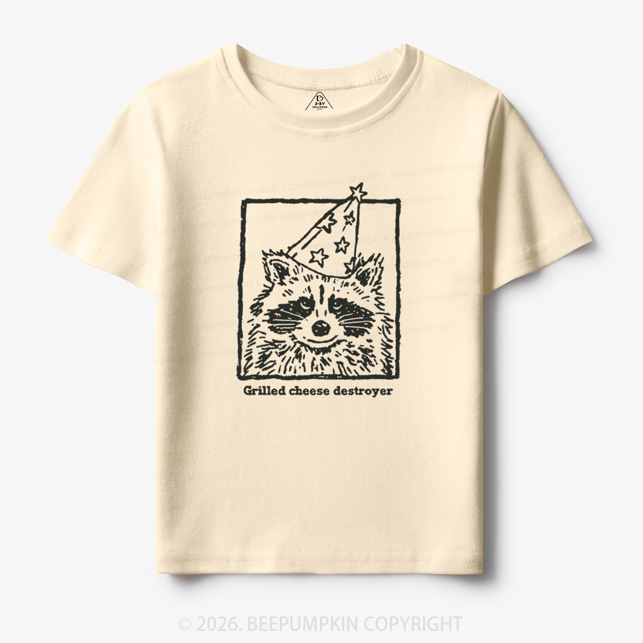 Vintage Raccoon Funny Grilled Cheese Destroyer Toddler&Kid's Tees