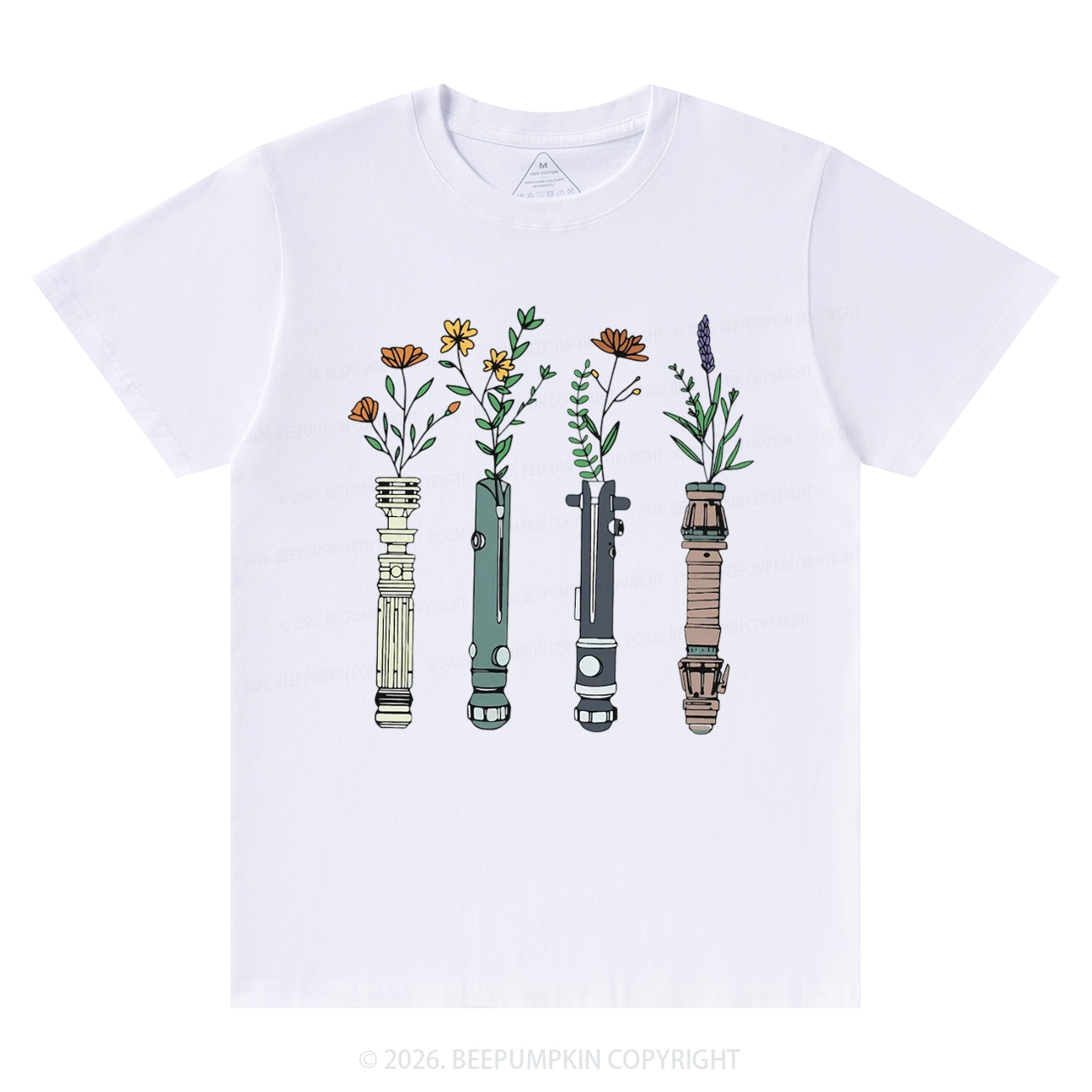 Floral Lightsaber Galaxy T-Shirts