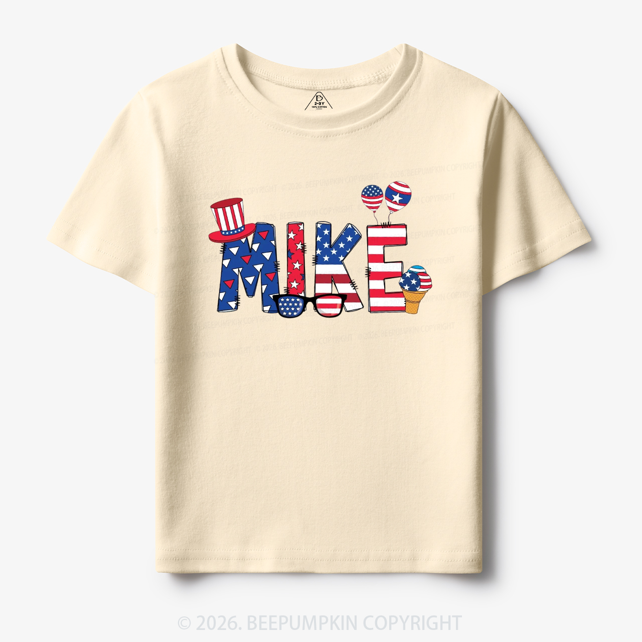 Personalized 4th Of July USA Patriotic Toddler&Kid's Tees