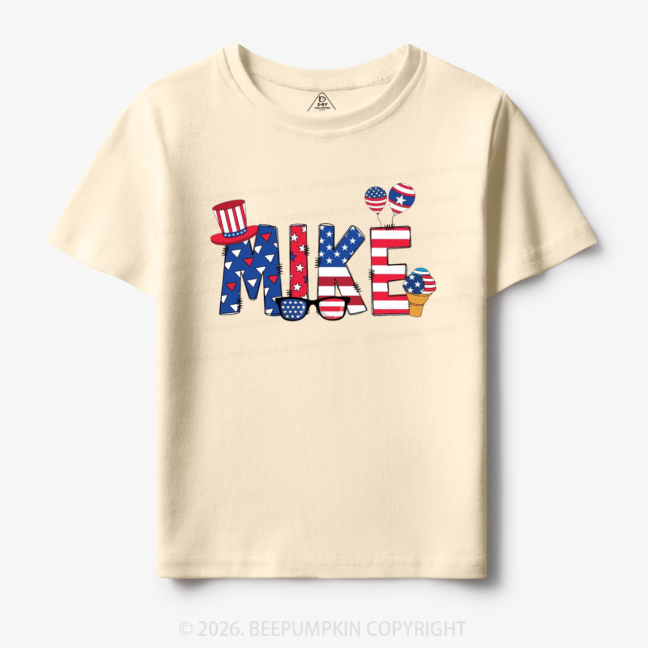 Personalized 4th Of July USA Patriotic Toddler&Kid's Tees