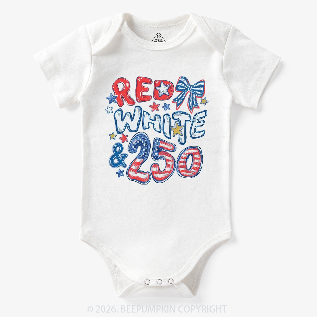 Red White & 250 Anniversary Bodysuit