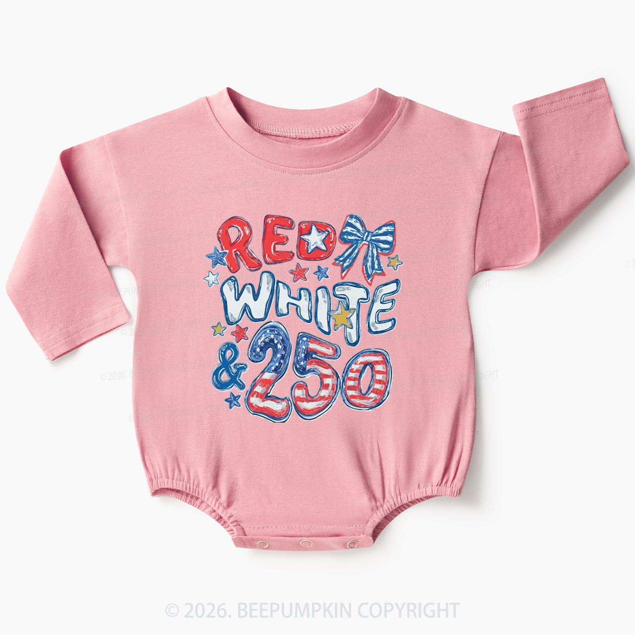 Red White & 250 Anniversary Baby Bubble Romper